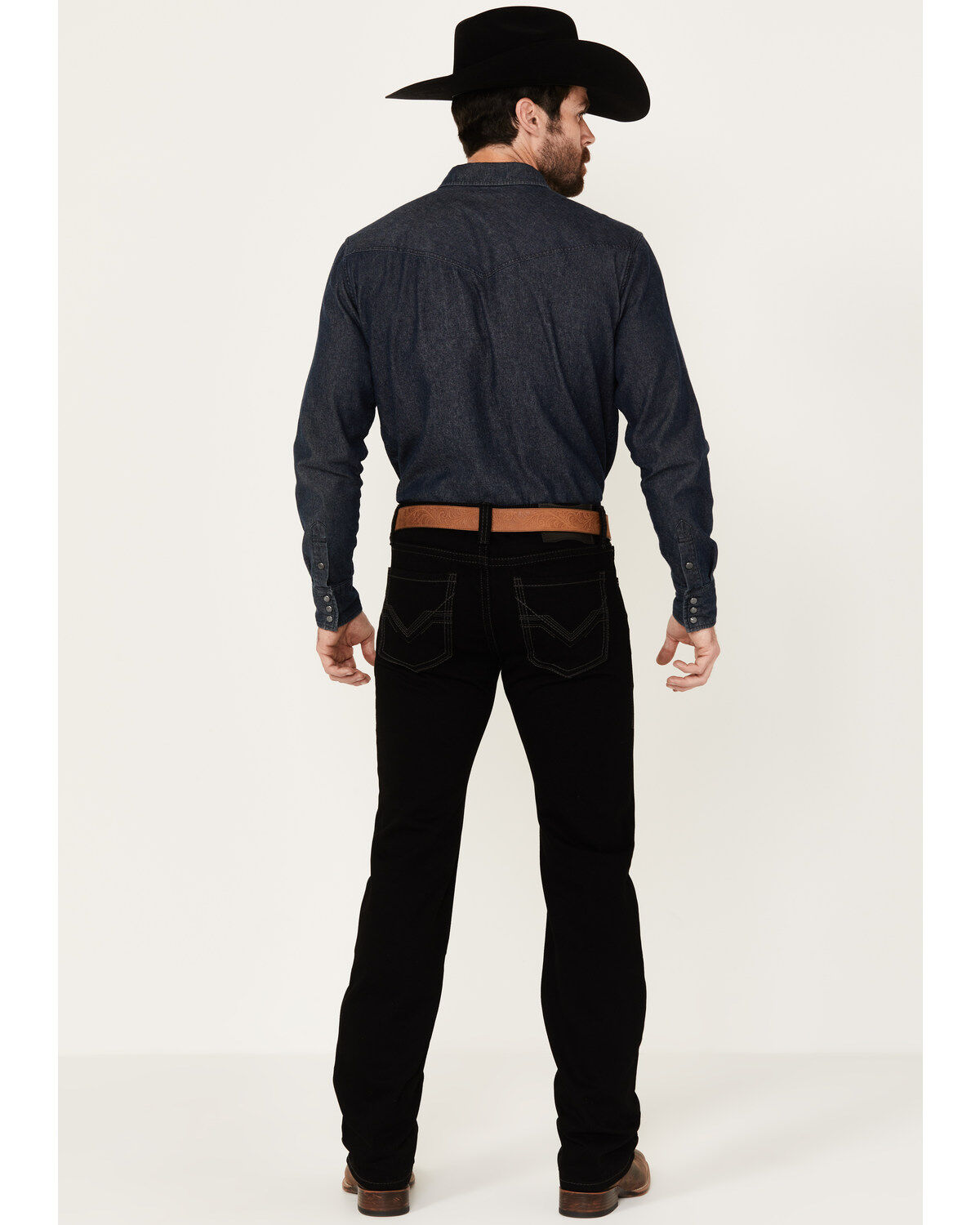 Image #1 - Rock & Roll Denim Men's Revolver Black Slim Straight Reflex Denim Jeans, Black, hi-res
