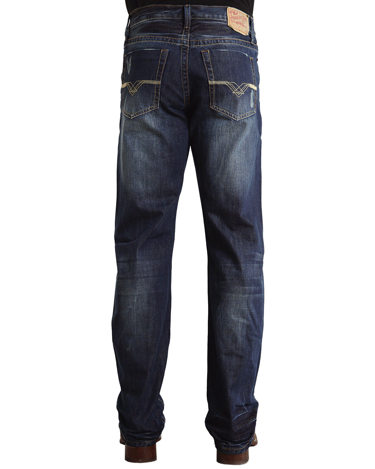 Image #1 - Stetson Men's Modern Fit Boot Cut Jeans, Dark Stone, hi-res