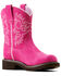 Image #1 - Ariat Girls' Fatbaby Western Boots - Round Toe, Hot Pink, hi-res