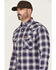 Image #2 - Wrangler Men's FR Plaid Print Long Sleeve Button-Down Work Shirt, , hi-res