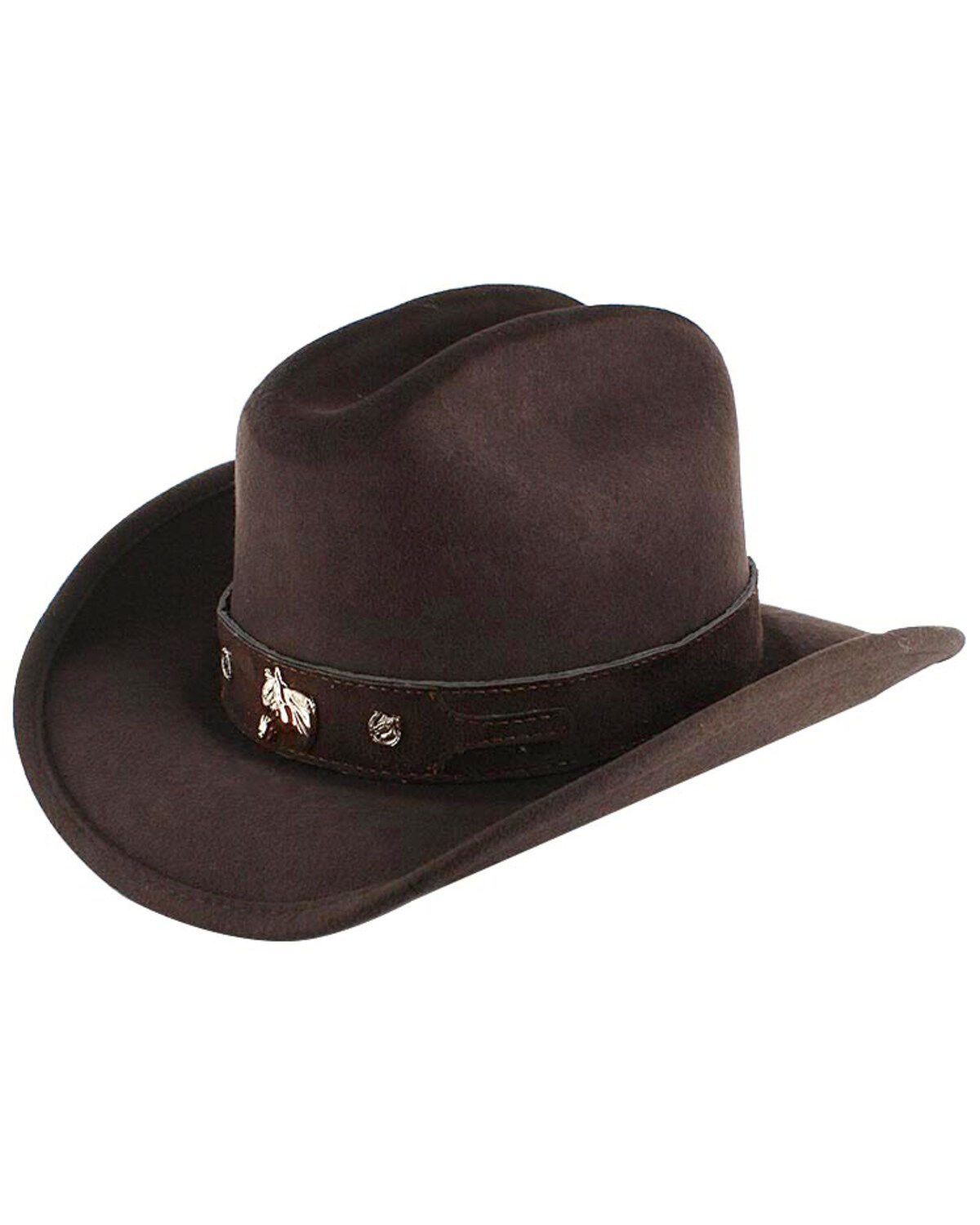 Image #1 - Cody James Kids' Monte Carlo Horsing Around Wool Felt Cowboy Hat, Chocolate, hi-res