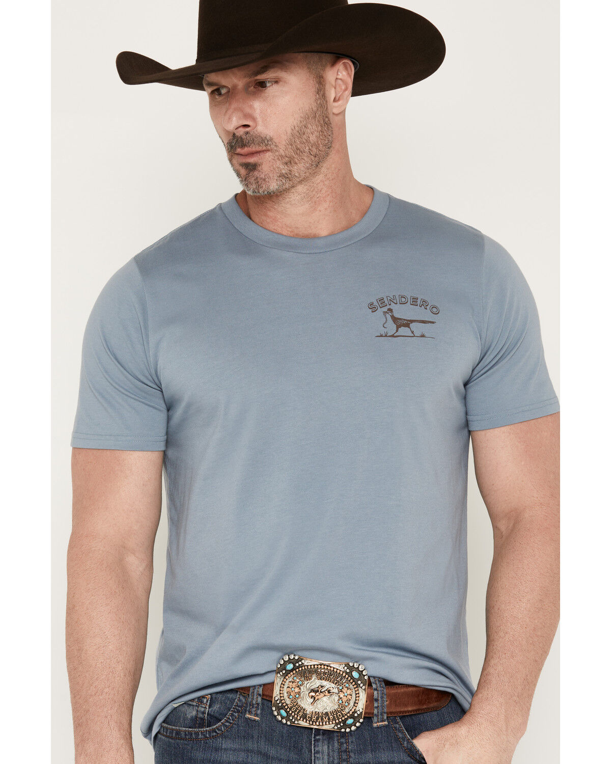 Image #2 - Sendero Provisions Men's Desert Runner Short Sleeve Graphic T-Shirt, Blue, hi-res