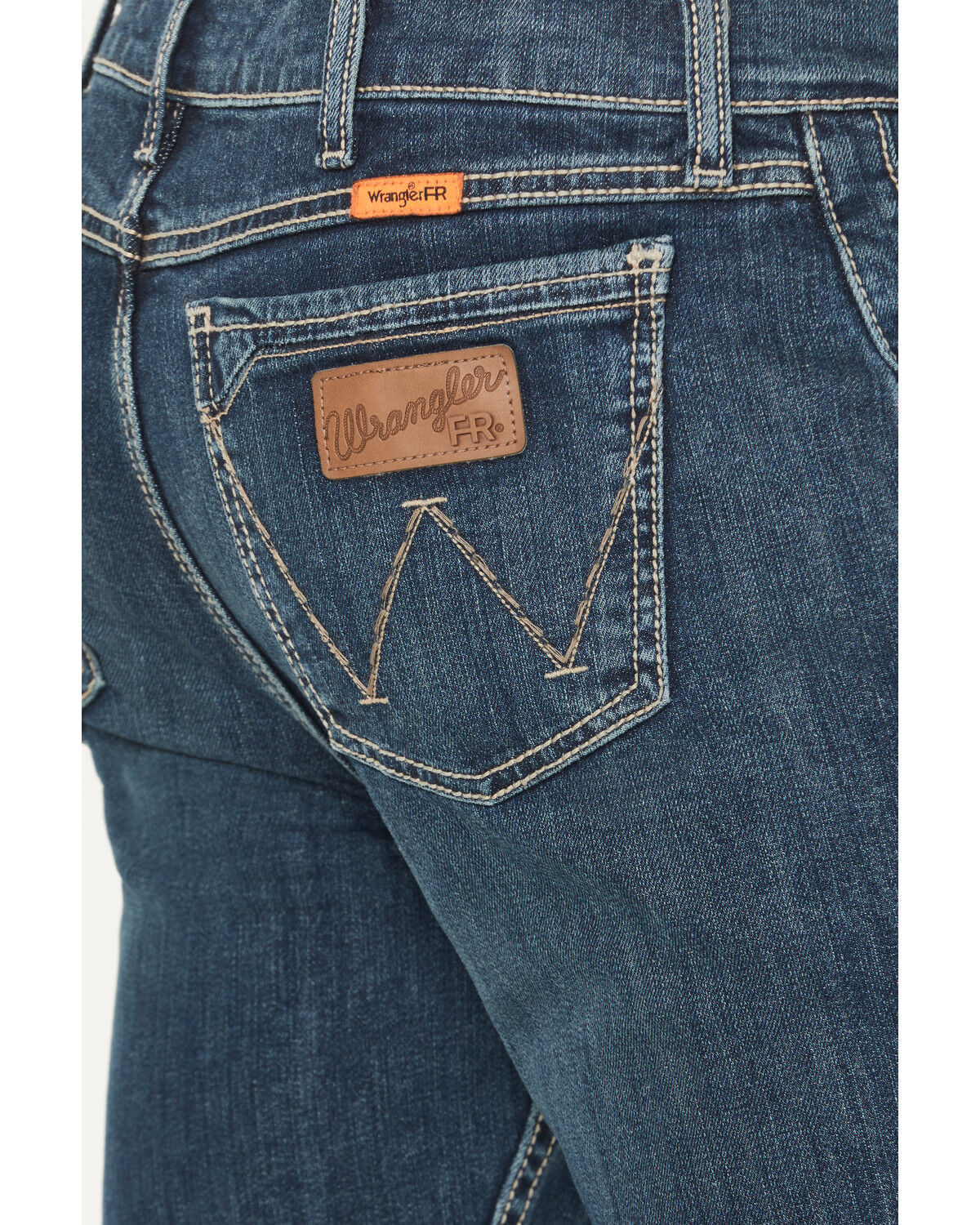 Image #4 - Wrangler Men's FR Medium Wash Slim Bootcut Stretch Denim Jeans, Medium Wash, hi-res
