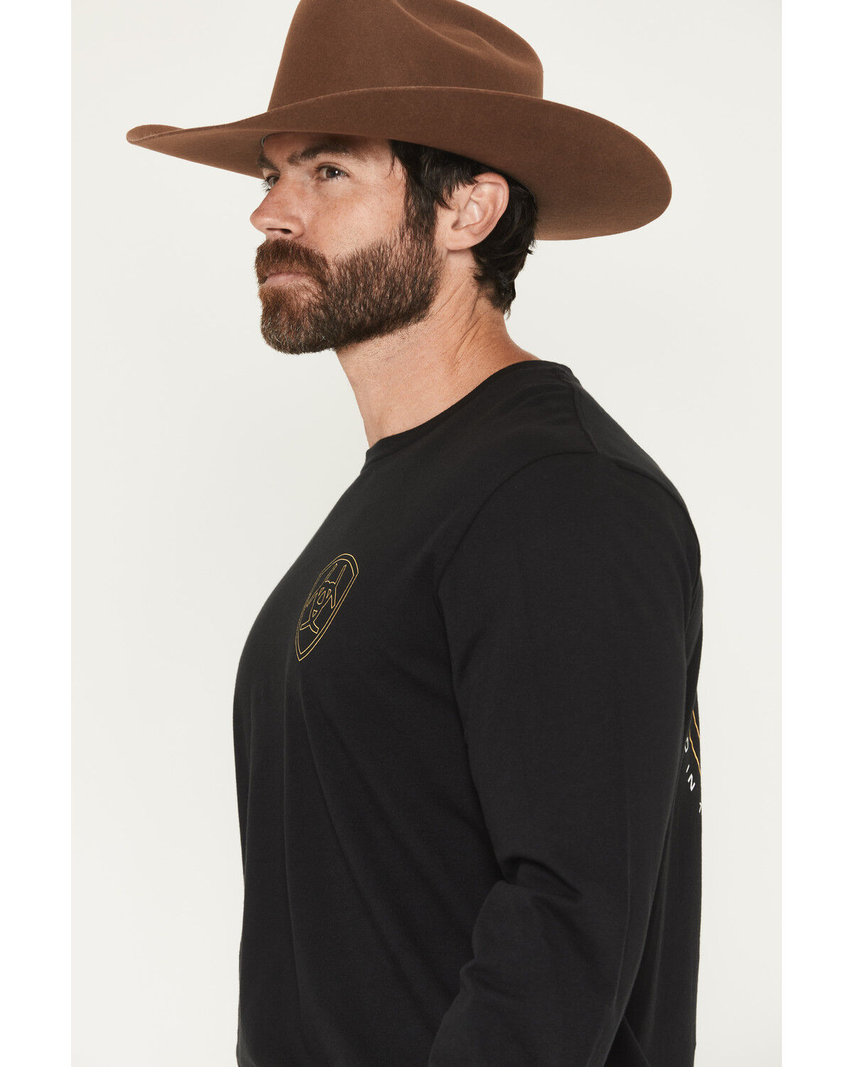 Image #3 - Ariat Men's Easy Rider Long Sleeve Graphic T-Shirt, Black, hi-res