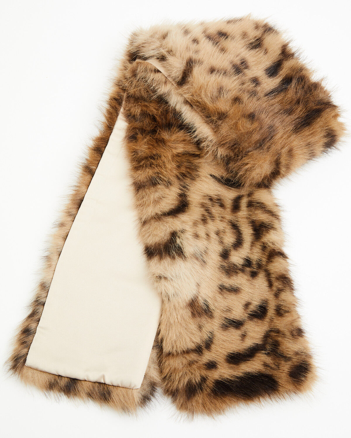 Image #1 - Shyanne Women's Leopard Print Faux Fur Scarf, Brown, hi-res