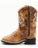 Image #3 - Shyanne Toddler Girls' Little Bitty Lasy Western Boots - Broad Square Toe, Brown, hi-res