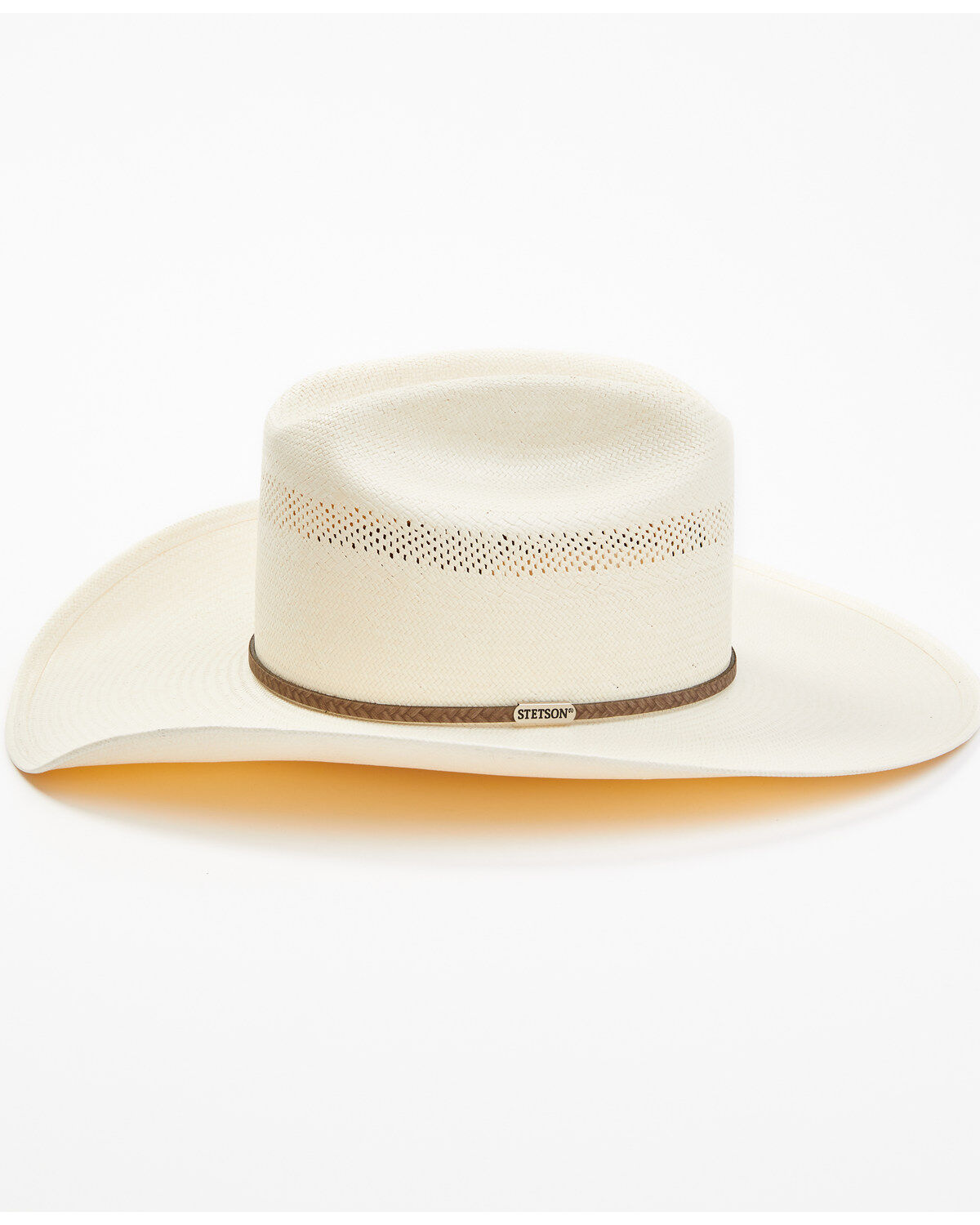 Image #3 - Stetson Plait 10X Straw Cowboy Hat, Natural, hi-res
