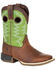 Image #1 - Durango Boys' Lil Rebel Pro Lime Western Boots - Square Toe, , hi-res