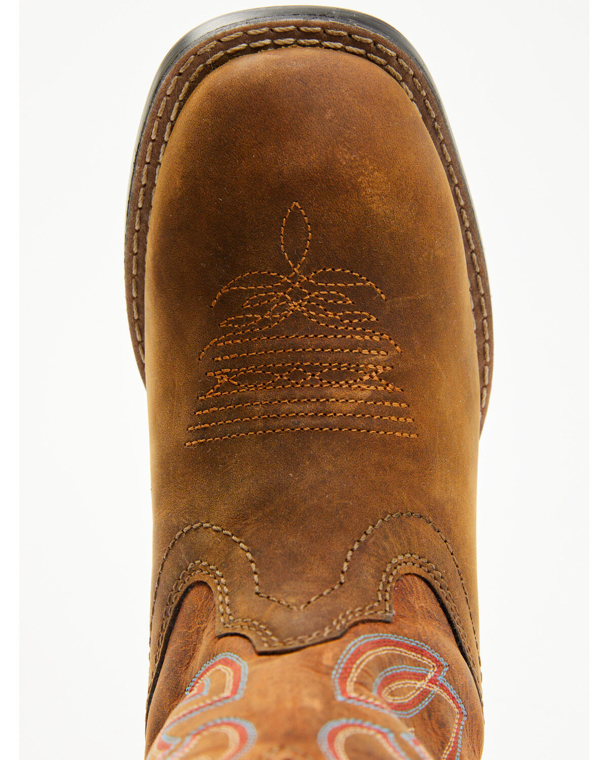 Image #6 - Justin Boys' Bowline Western Boots - Broad Square Toe, Brown, hi-res