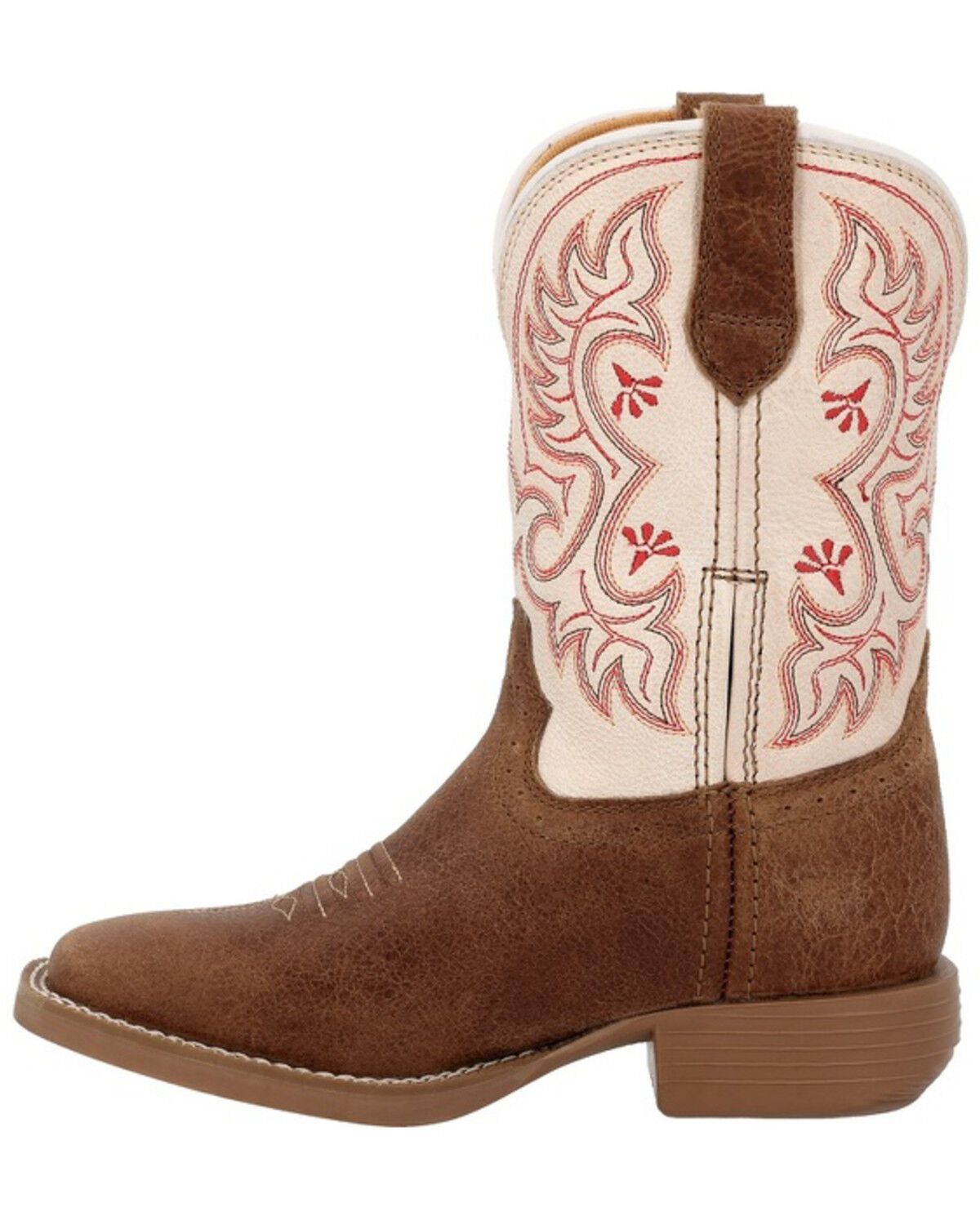 Image #3 - Durango Girls' Shyloh Western Boots - Broad Square Toe, Tan, hi-res
