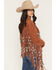 Image #2 - Cripple Creek Women's Amberglow Hand Laced Snap Front Suede Jacket, Brown, hi-res