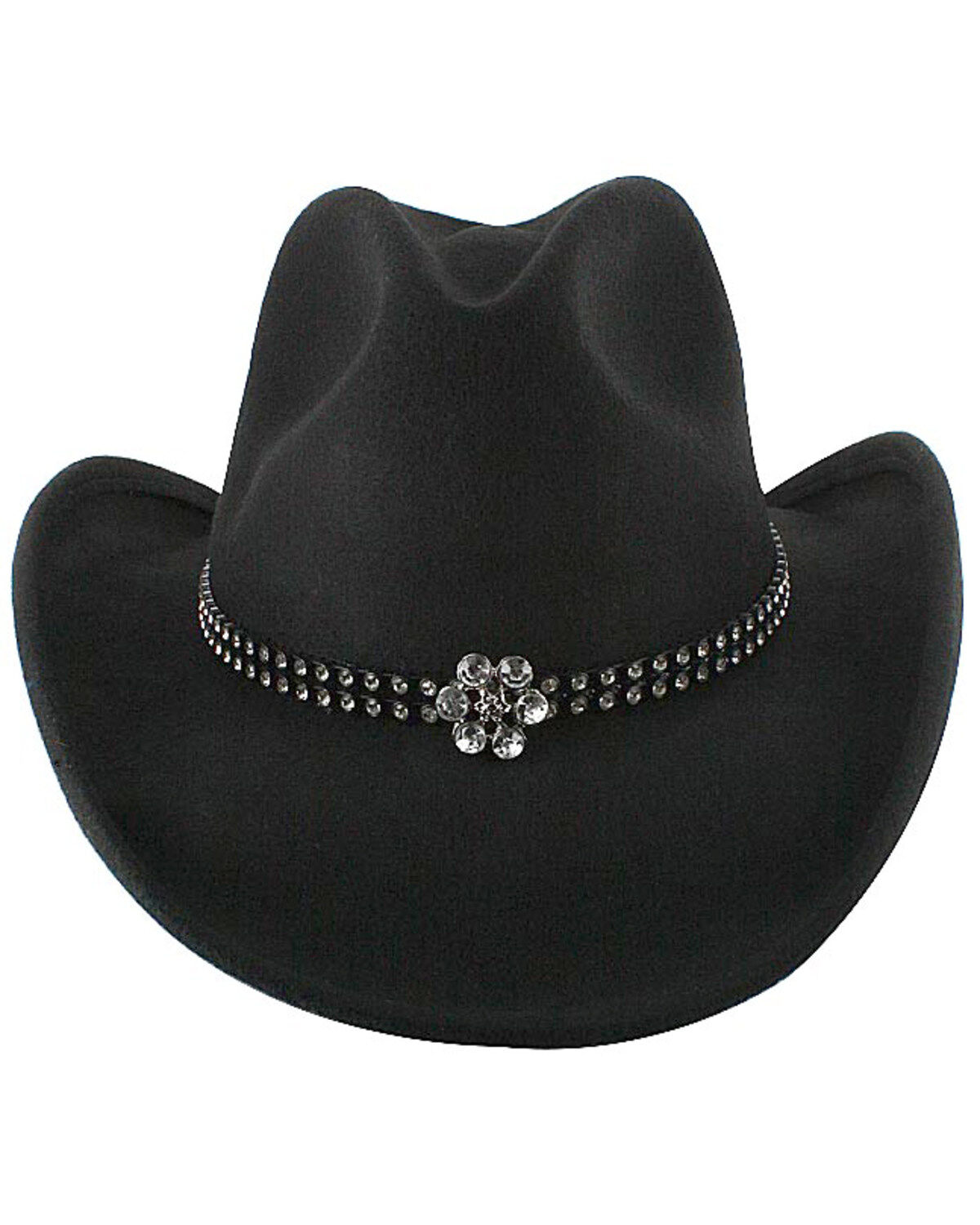 Image #5 - Shyanne Girls' Wool Felt Cowboy Hat, Black, hi-res