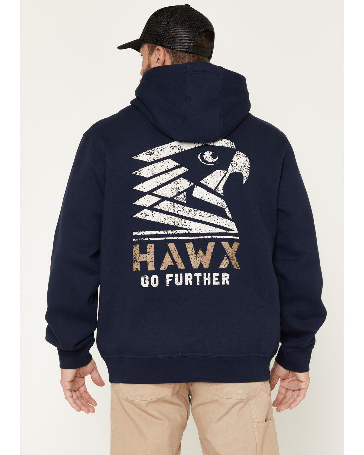 Hawx Men's Hawk Fleece Hooded Sweatshirt, Navy, hi-res