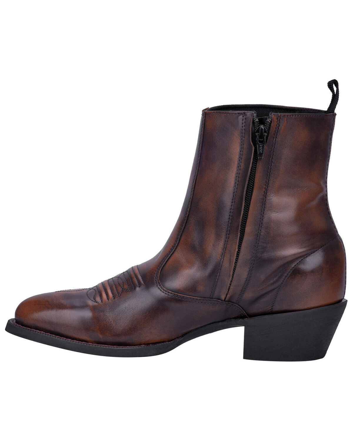 Image #3 - Laredo Men's Side Zipper Western Boots - Round Toe, Tan, hi-res