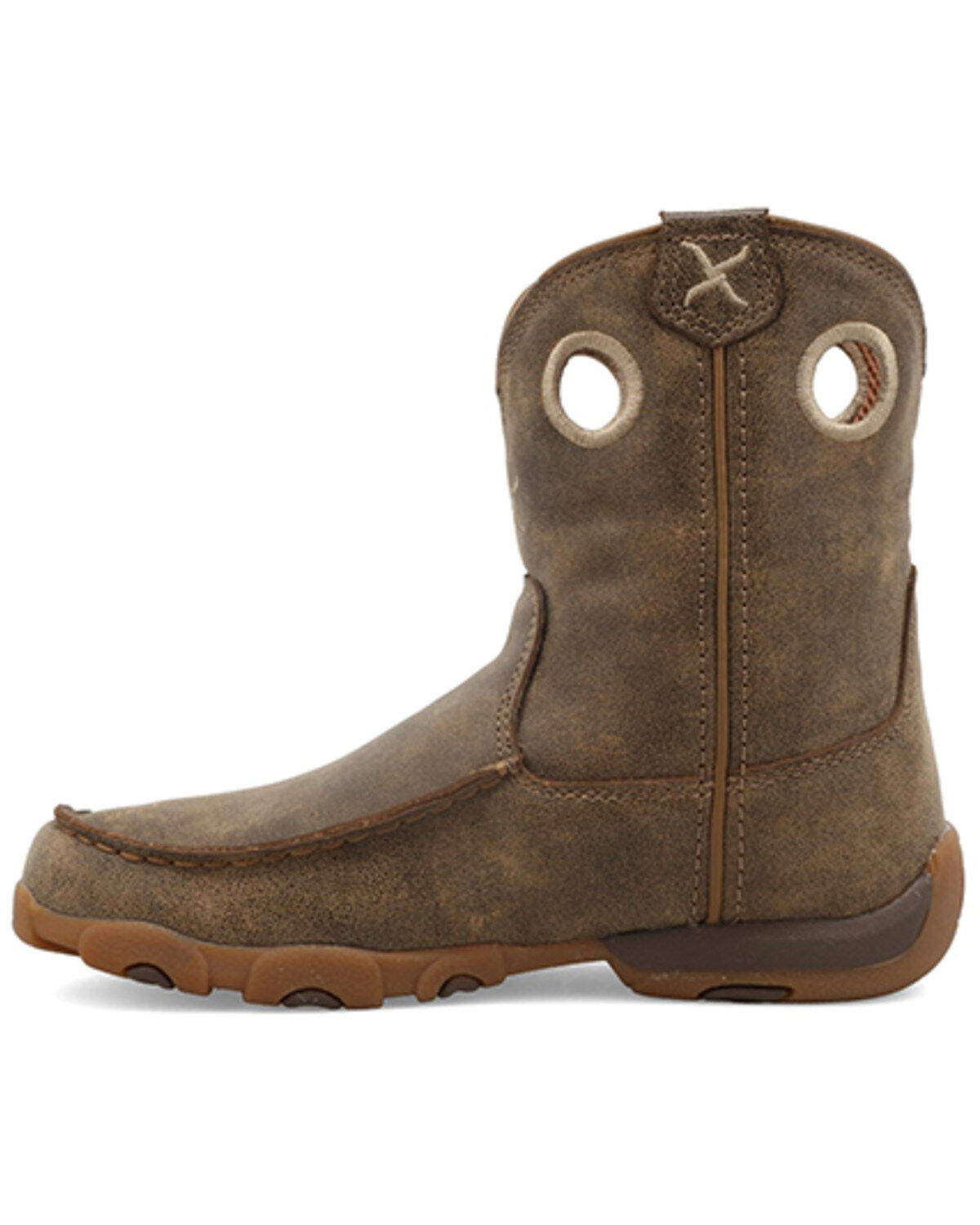 Image #3 - Twisted X Kid's Driving Moc Boots - Moc Toe, Brown, hi-res