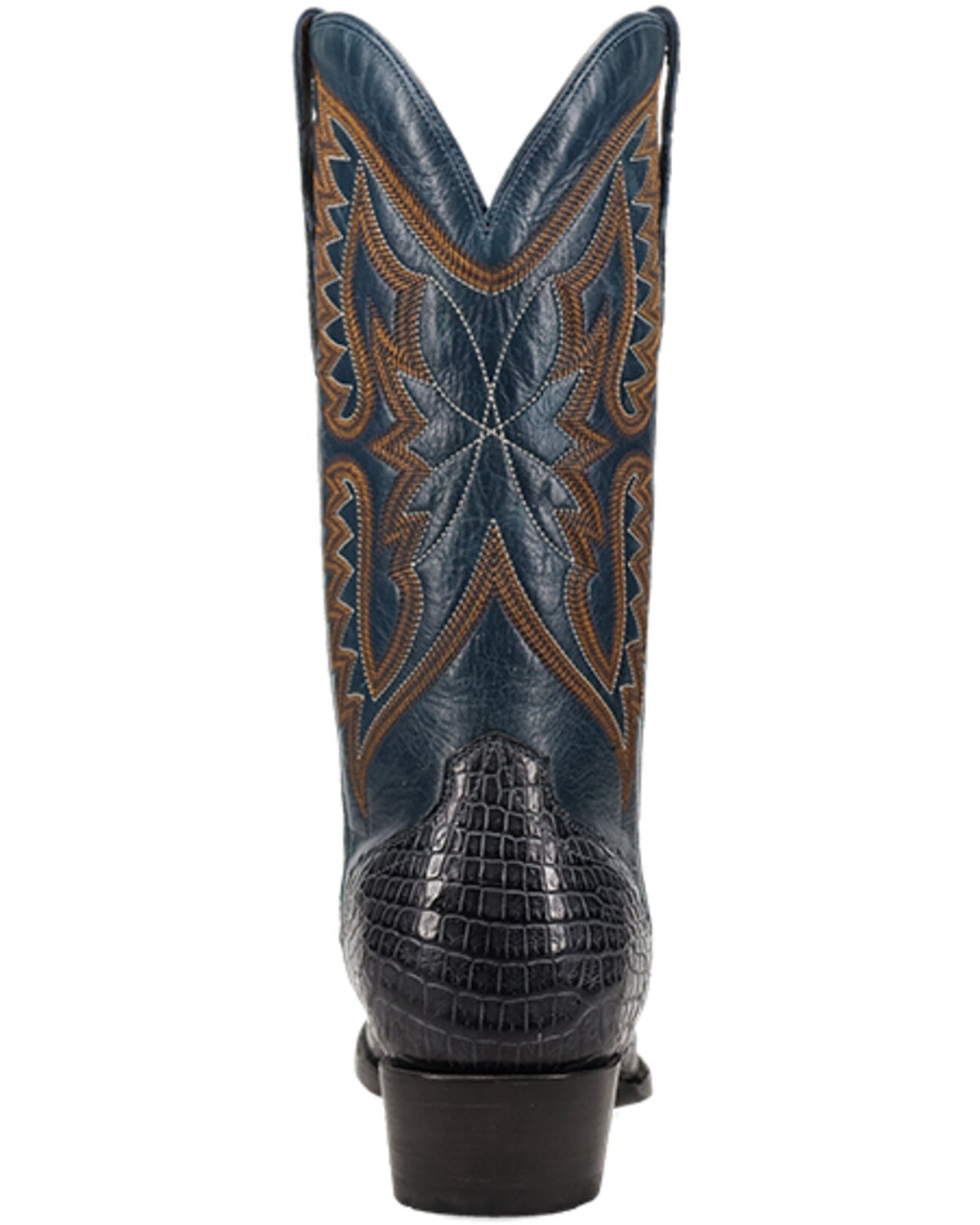 Image #5 - El Dorado Men's Nile Exotic Crocodile Western Boots - Square Toe, Blue, hi-res