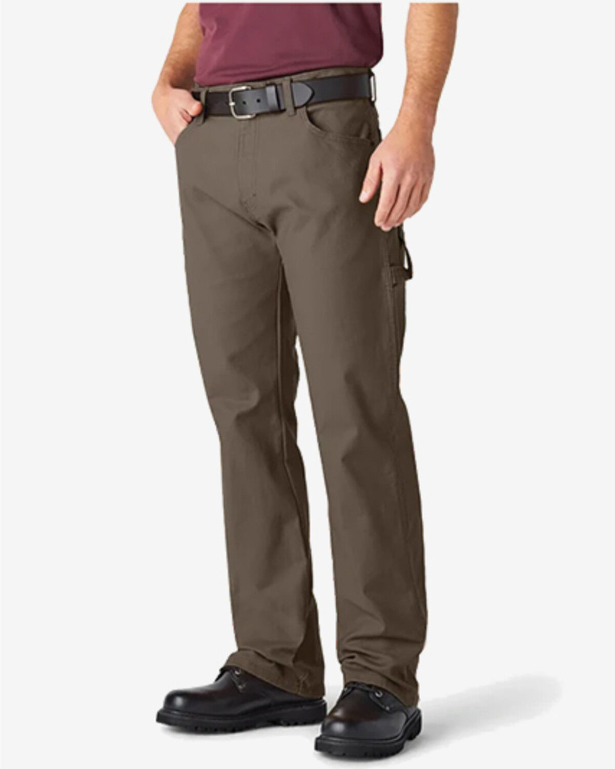 Dickies Men's Relaxed Fit Heavyweight Duck Carpenter Pants, Moss Green, hi-res