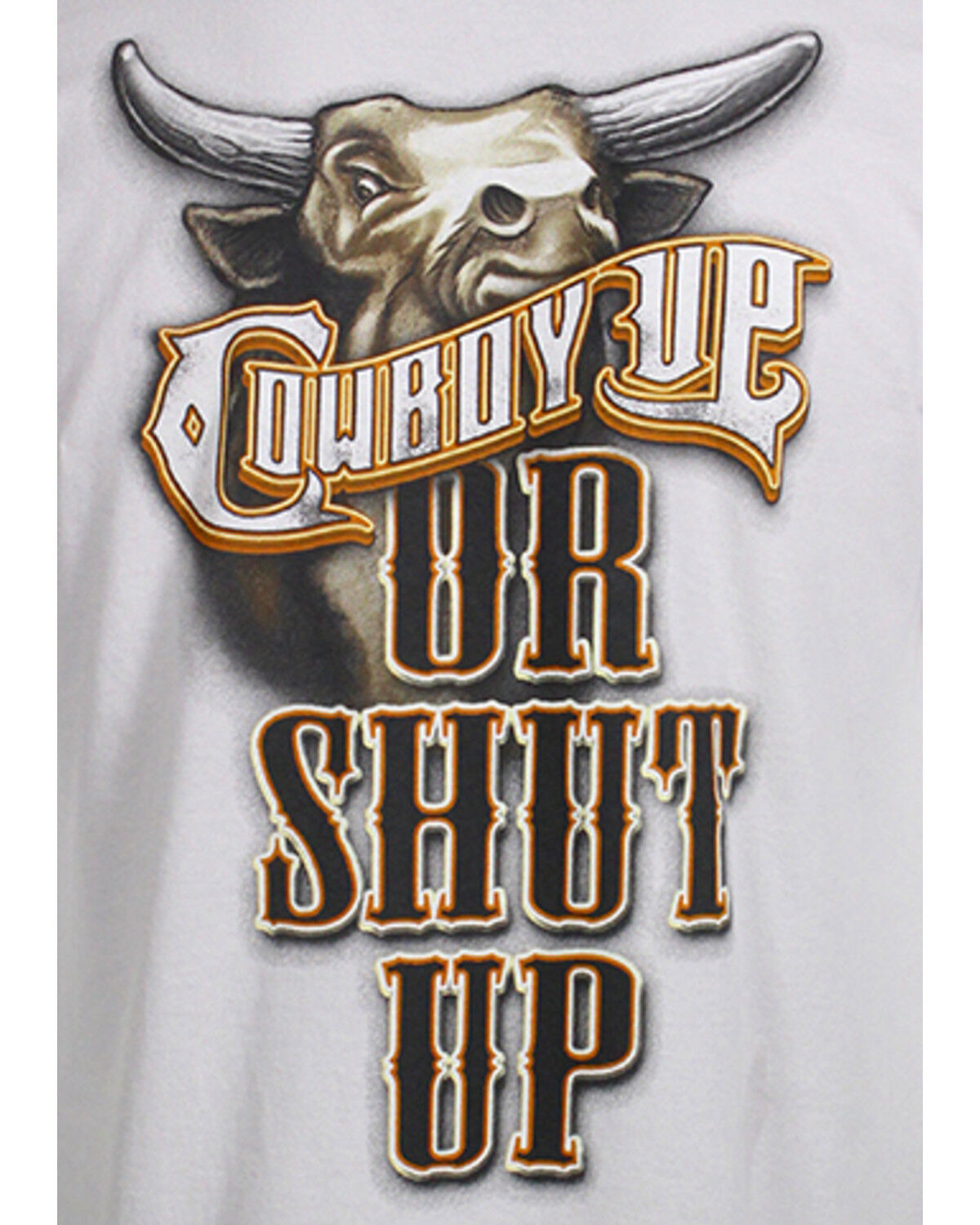 Image #2 - Cowboy Up Men's Cowboy Up or Shut Up Short Sleeve Graphic T-Shirt, Grey, hi-res