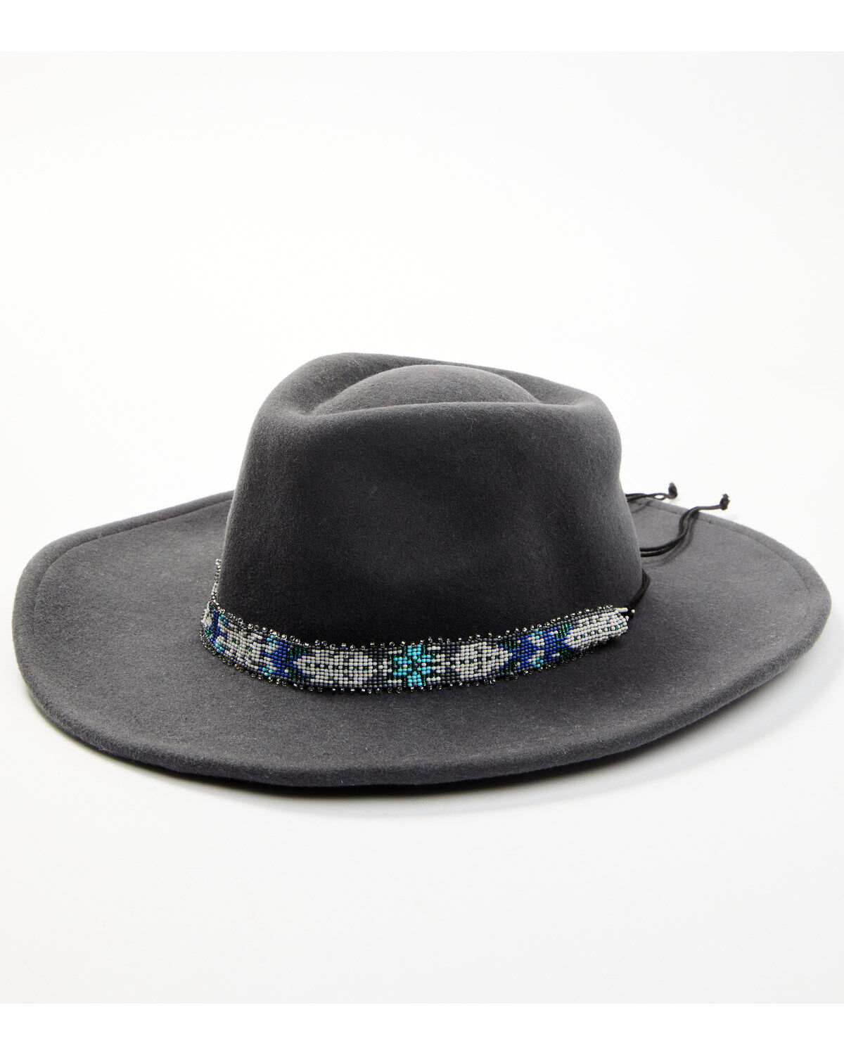 Image #1 - Nikki Beach Women's Wynter Rancher Wool Felt Western Fashion Hat, Grey, hi-res