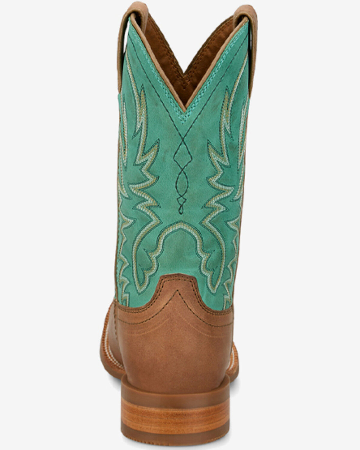 Image #5 - Justin Women's.Outlaw Ryley Performance Western Boots - Broad Square Toe, Tan/turquoise, hi-res