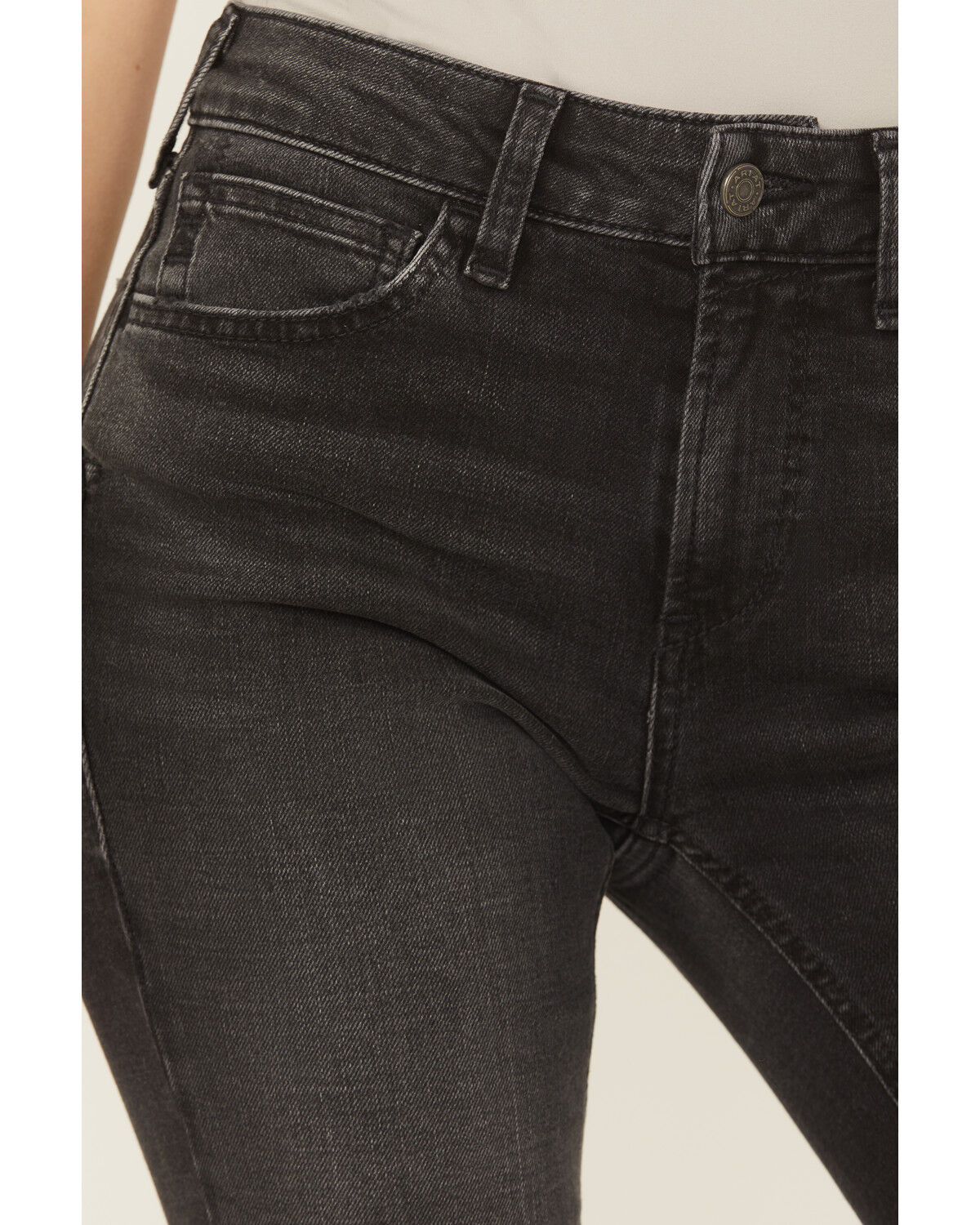Image #2 - Ariat Women's High Rise Leilani Slim Trouser Stretch Denim Jeans, Black, hi-res