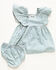 Image #1 - Wrangler Infant Girls' Striped Short Sleeve Denim Dress - 2 Piece, , hi-res