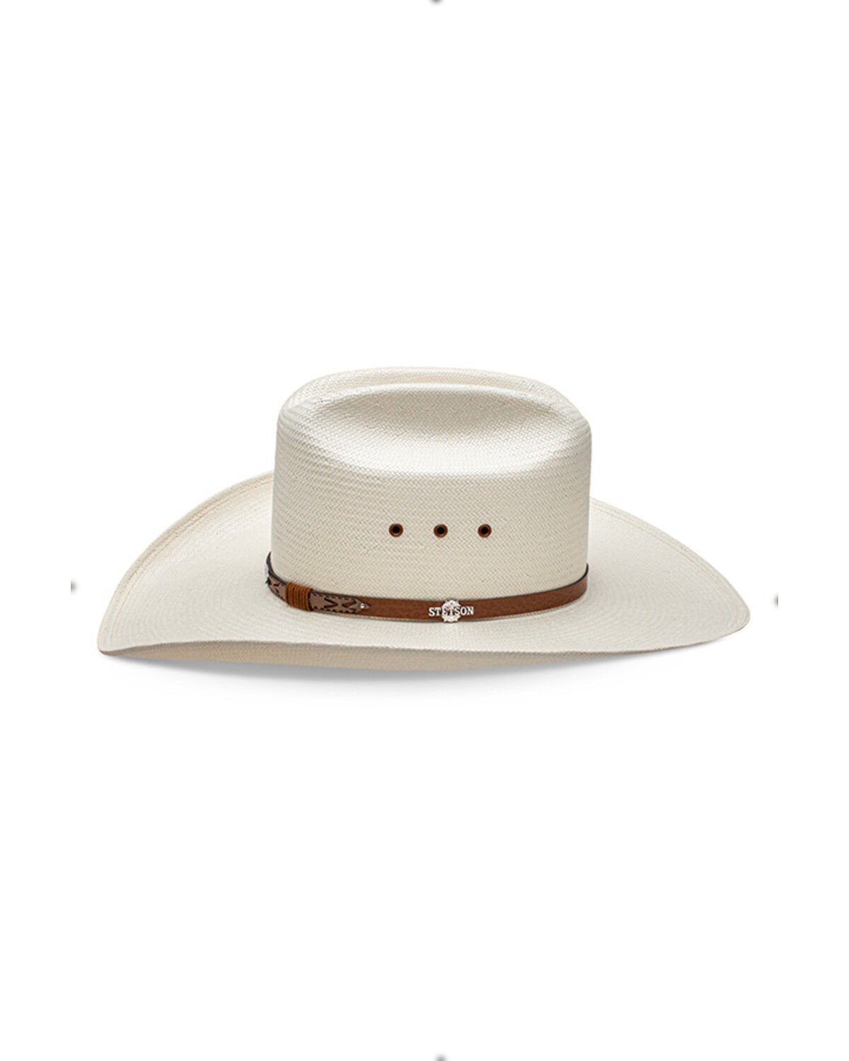 Image #2 - Stetson Rodeo Natural Cattleman Straw Cowboy Hat, Natural, hi-res
