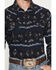 Image #3 - Cody James Men's Ironwood Southwestern Striped Long Sleeve Snap Flannel Shirt, Navy, hi-res