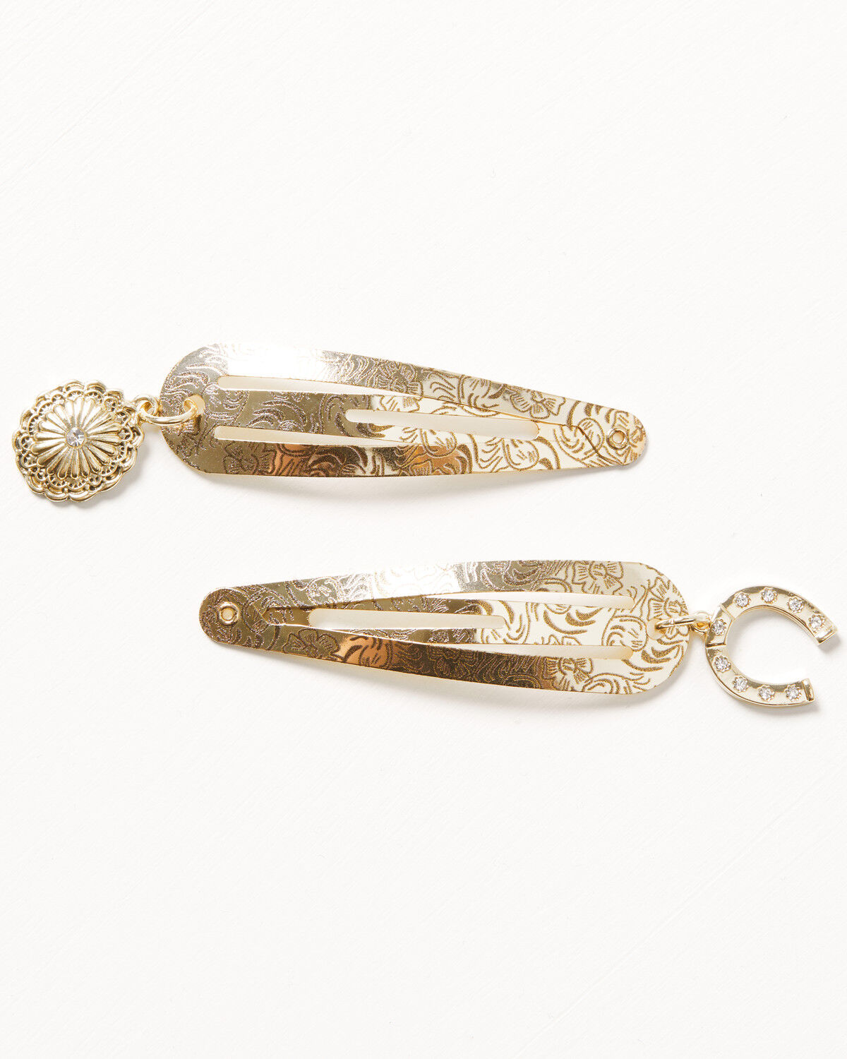 Image #1 - Shyanne Women's Western Muse Charmed Hair Clip Set - 2 Piece, Gold, hi-res