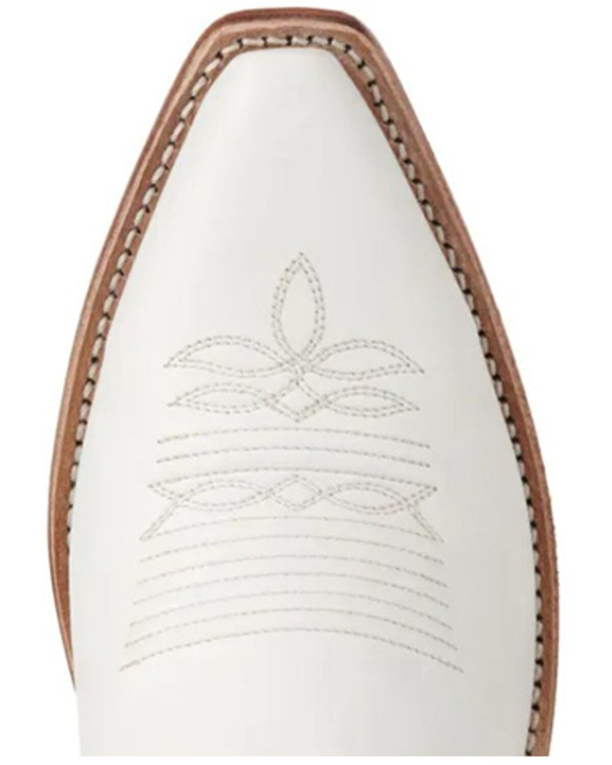 Image #6 - Old West Women's Western Boots - Snip Toe, White, hi-res