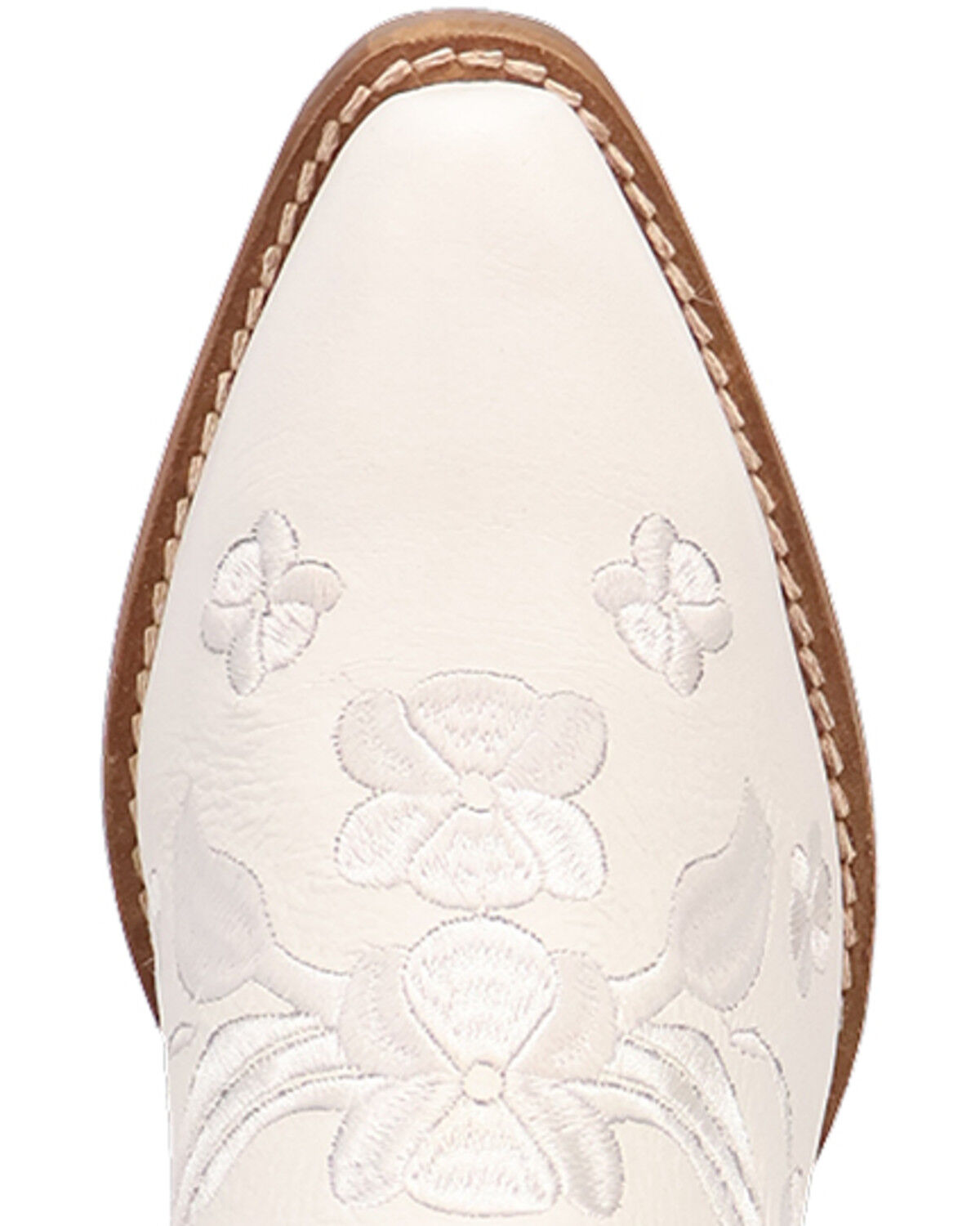 Image #6 - Dingo Women's Sweetheart Embroidered Booties - Round Toe, White, hi-res