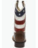 Image #5 - Old West Little Boys' Patriotic Western Boots - Broad Square Toe, Red/white/blue, hi-res