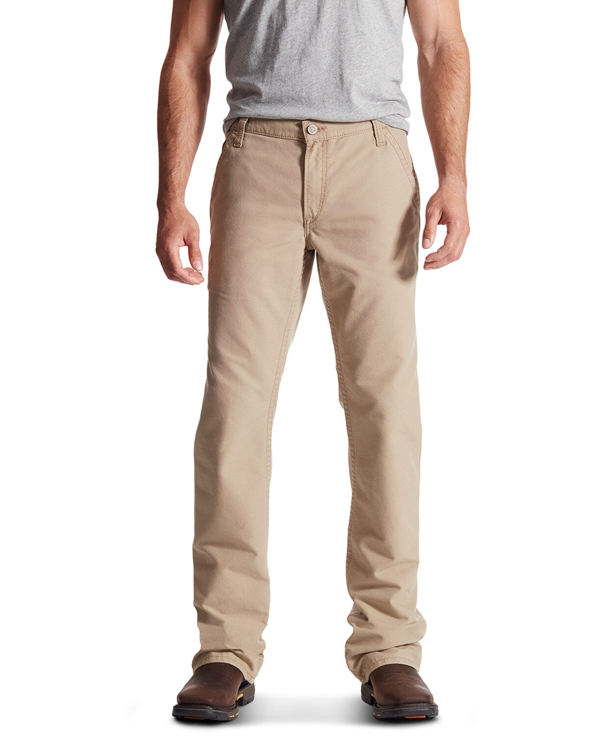Image #3 - Ariat Men's FR M4 Workhorse Relaxed Fit Pants, Khaki, hi-res