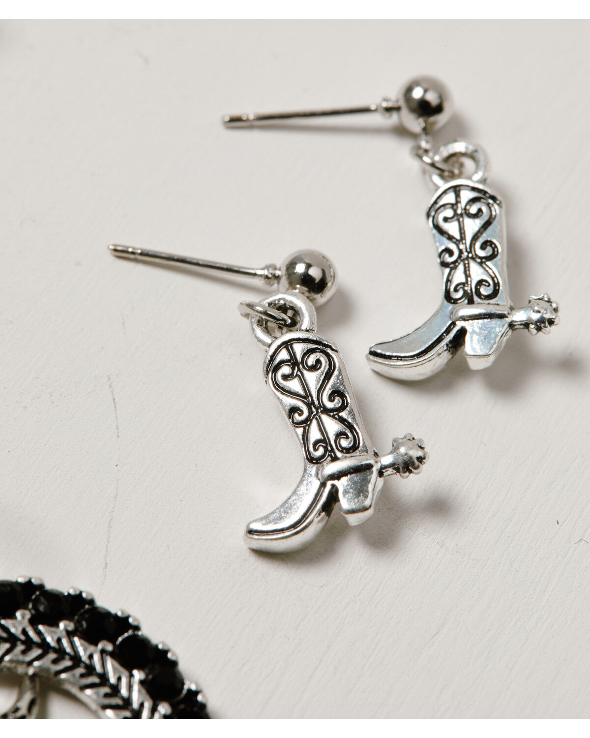 Image #5 - Shyanne Women's Western Charm Earring Set - 10 Piece, Silver, hi-res