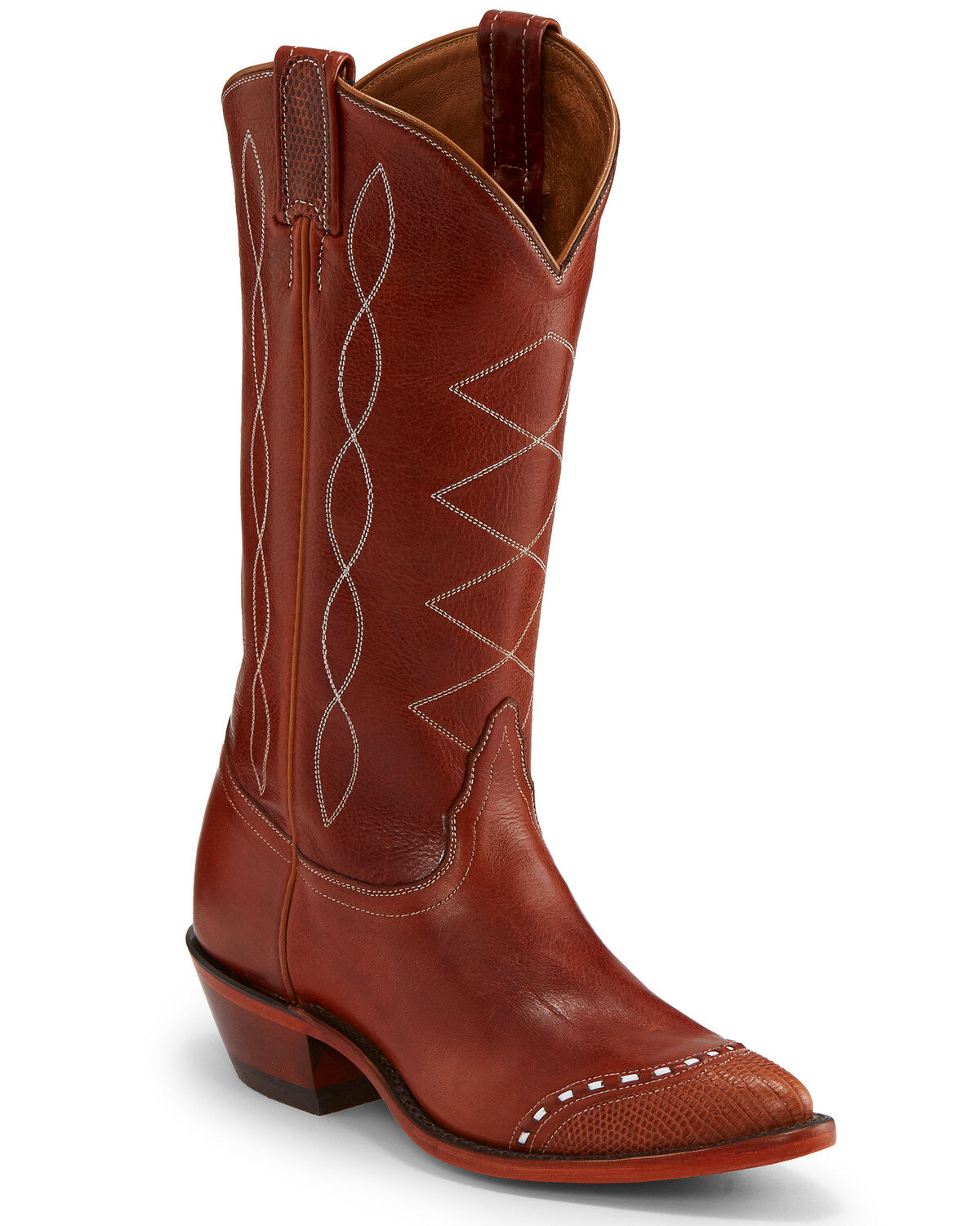 Image #1 - Tony Lama Women's Emilia Western Boots - Snip Toe, Cognac, hi-res