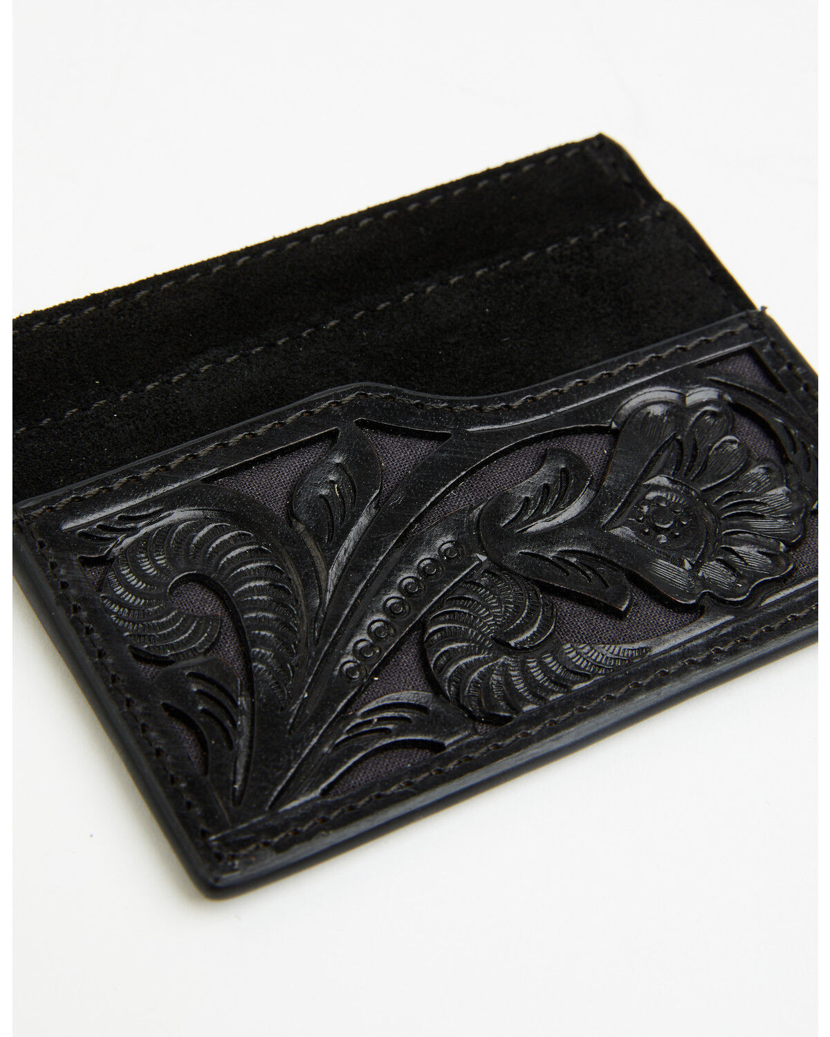 Image #3 - Shyanne Women's Palmer Tooled Leather Credit Card Wallet, Black, hi-res