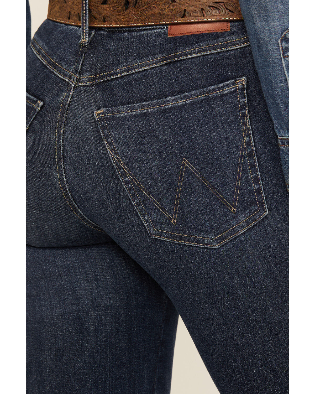 Image #4 - Wrangler Women's Lacey Dark Wash Bespoke High Rise Bootcut Stretch Denim Jeans, Dark Wash, hi-res
