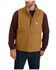 Image #1 - Carhartt Men's Brown Washed Duck Sherpa Lined Mock Neck Work Vest - Big, Brown, hi-res