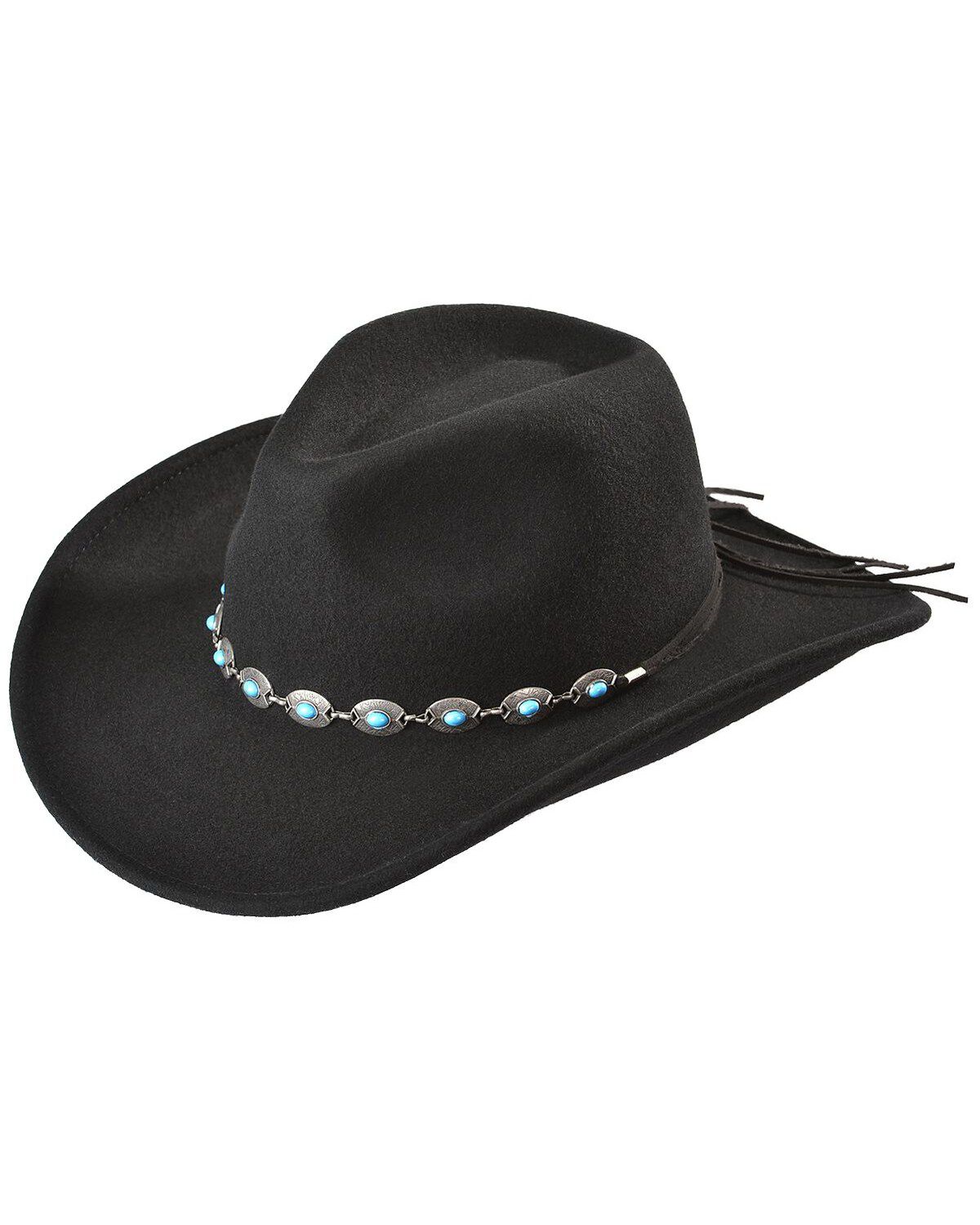 Image #1 - Outback Trading Co. Silverton UPF 50 Sun Protection Crushable Wool Felt Hat, Black, hi-res