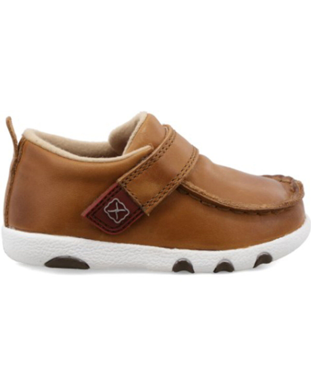 Image #2 - Twisted X Infant Kid's Driving Western Shoe - Moc Toe, Tan, hi-res