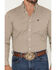 Image #3 - Cowboy Hardware Men's Basket Weave Geo Print Long Sleeve Button-Down Stretch Western Shirt, Tan, hi-res