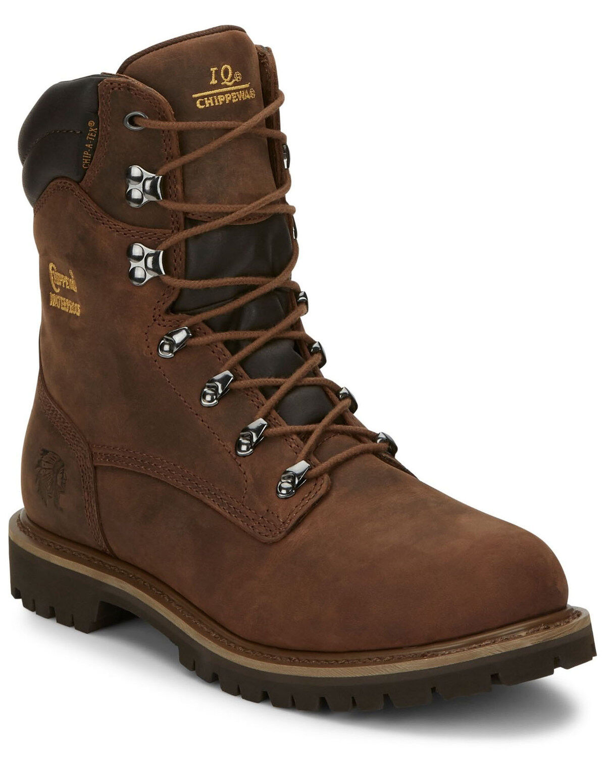 Image #1 - Chippewa Men's Heavy Duty Waterproof & Insulated Aged Bark 8" Work Boots - Soft Toe, Bark, hi-res