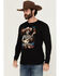 Image #1 - Moonshine Spirit&reg; Men's Solo Guitarist Long Sleeve Graphic T-Shirt, Black, hi-res