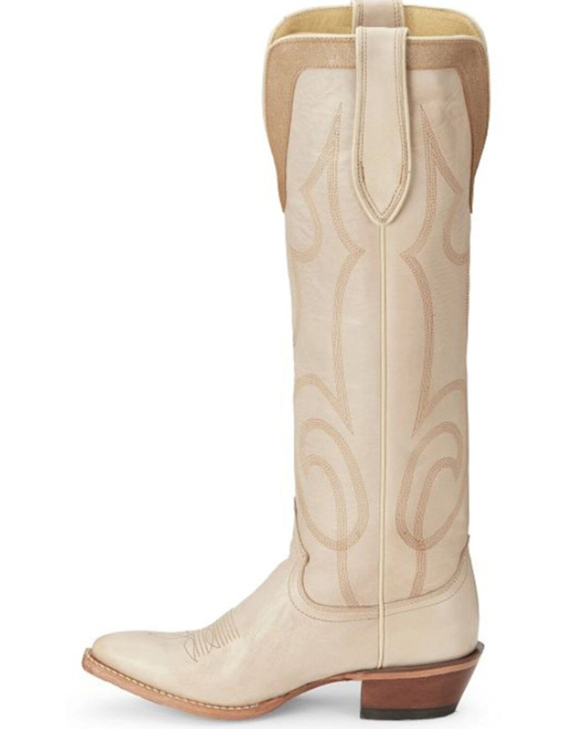 Image #3 - Justin Women's Verlie Vintage Tall Western Boots - Snip Toe, Cream, hi-res