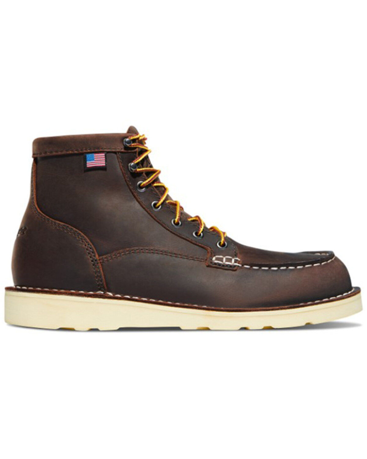 Image #2 - Danner Women's 6" Bull Run Full-Grain Wedge Moc Work Boot - Soft Toe, Brown, hi-res