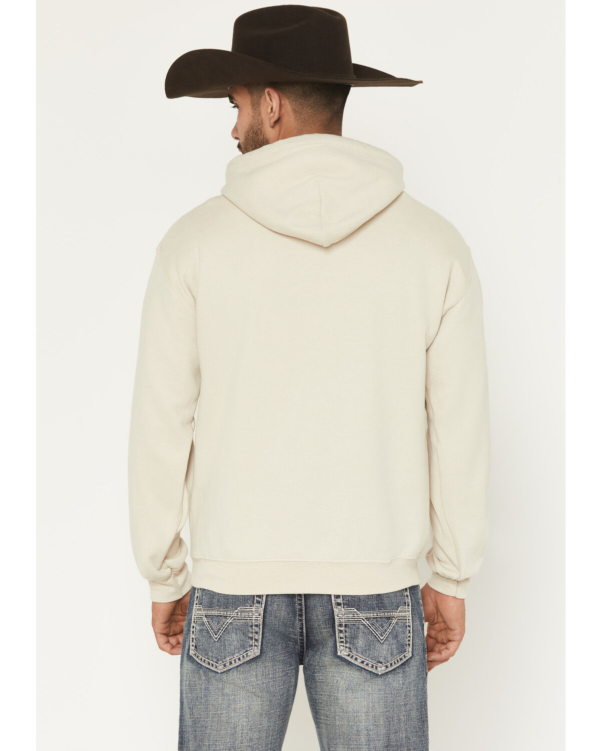 Image #4 - Riot Society Men's Bull Skull Embroidered Hooded Sweatshirt, Sand, hi-res