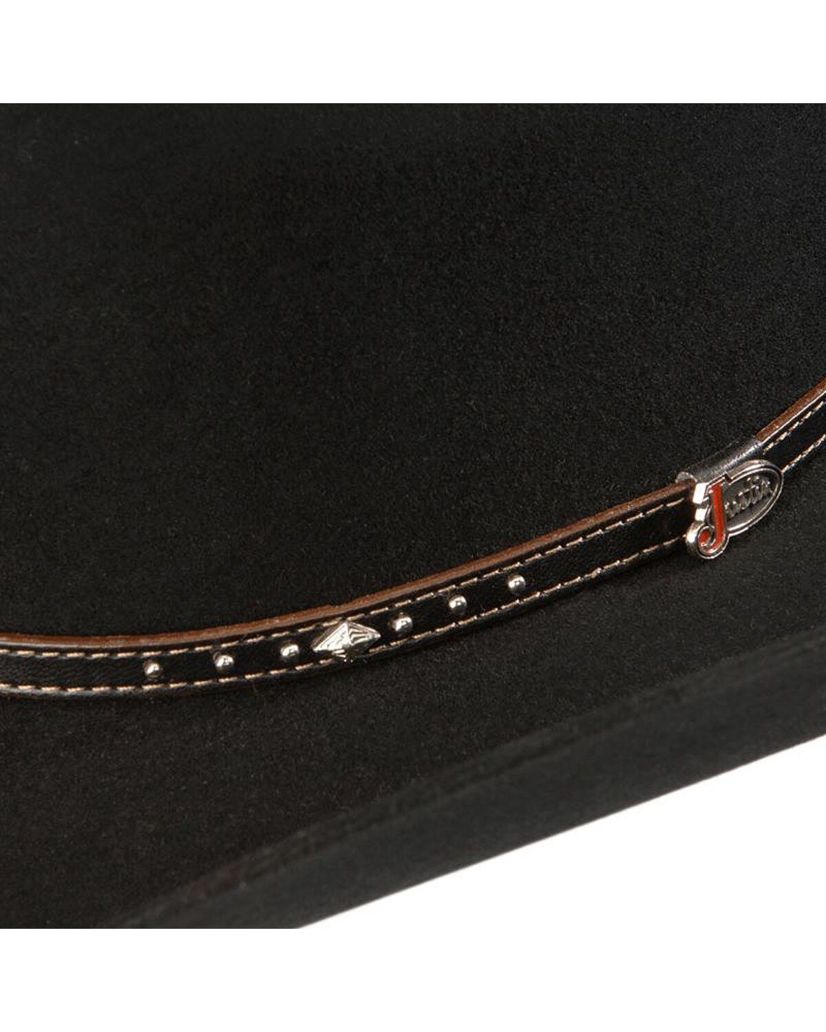 Image #3 - Justin 2X Black Hills Wool Hat, Black, hi-res