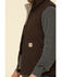 Image #4 - Carhartt Men's Dark Brown Washed Duck Sherpa Lined Mock Neck Work Vest - Big, Dark Brown, hi-res