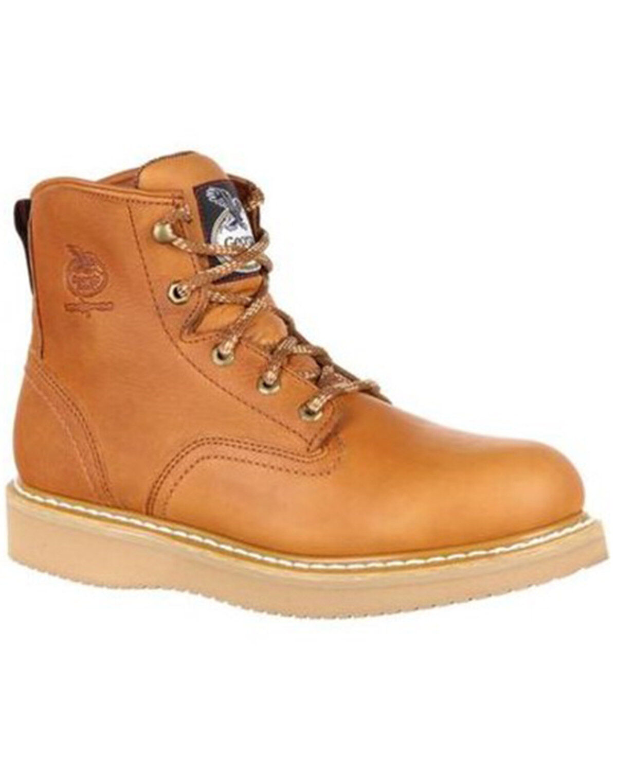 Image #1 - Georgia Men's Wedge Work Boots, Gold, hi-res