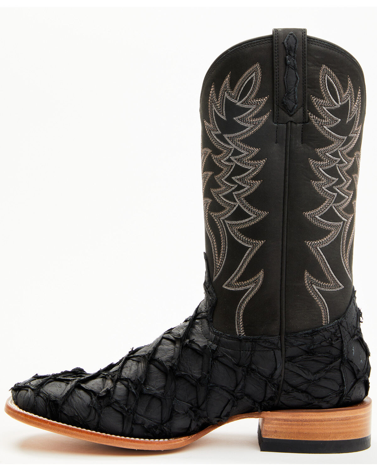 Image #3 - Cody James Men's Exotic Pirarucu Western Boots - Broad Square Toe, Black, hi-res